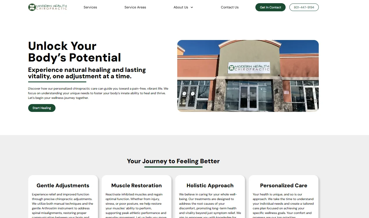 Farmington Chiropractor AI Website