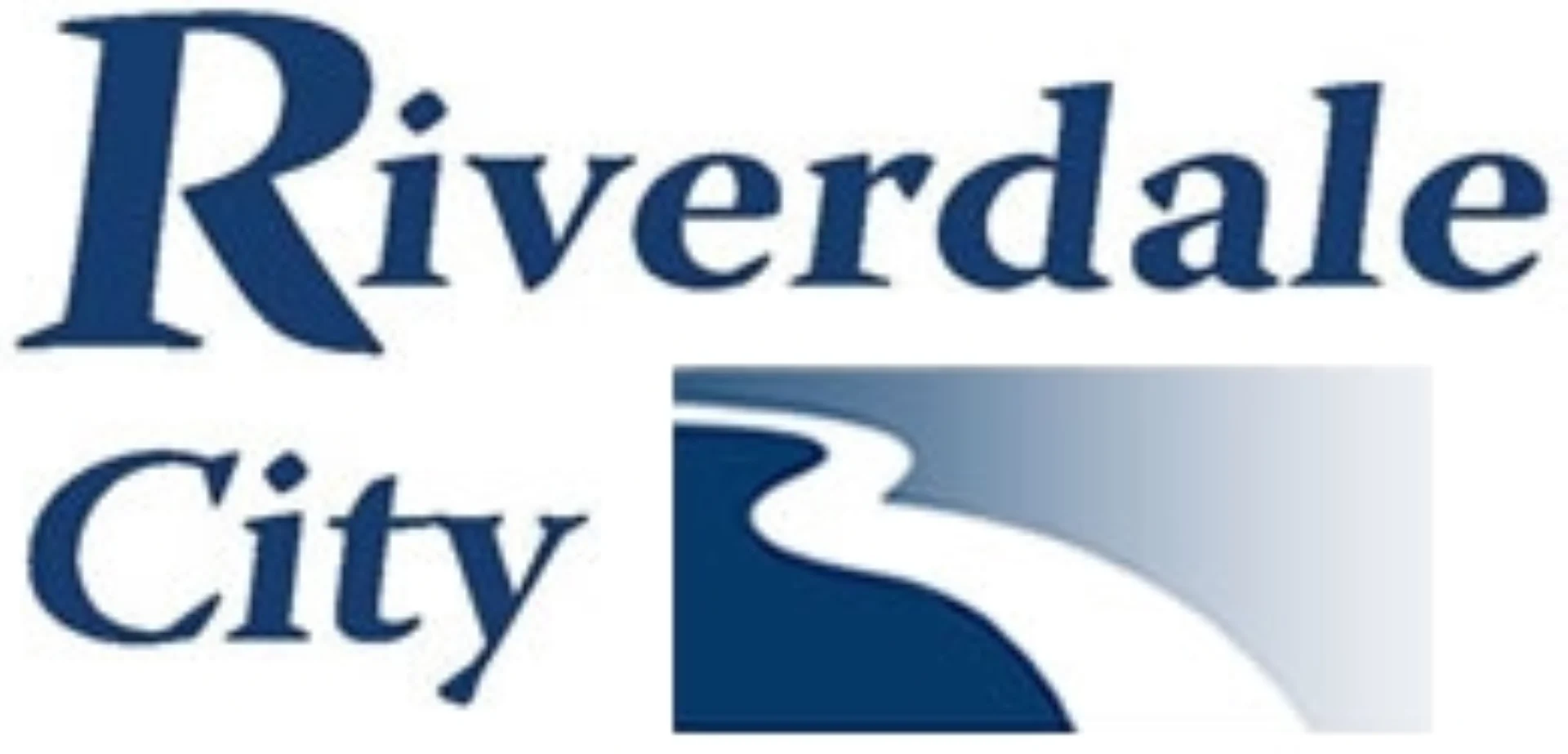 Riverdale City logo with a stylized river graphic.