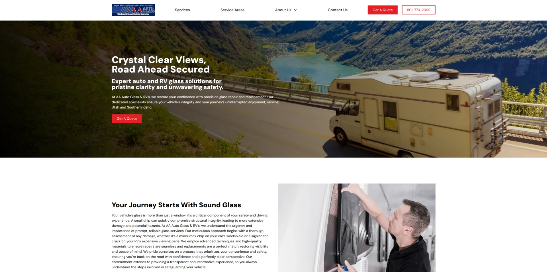 EcoDriven AI: West Haven RV Glass Website Success