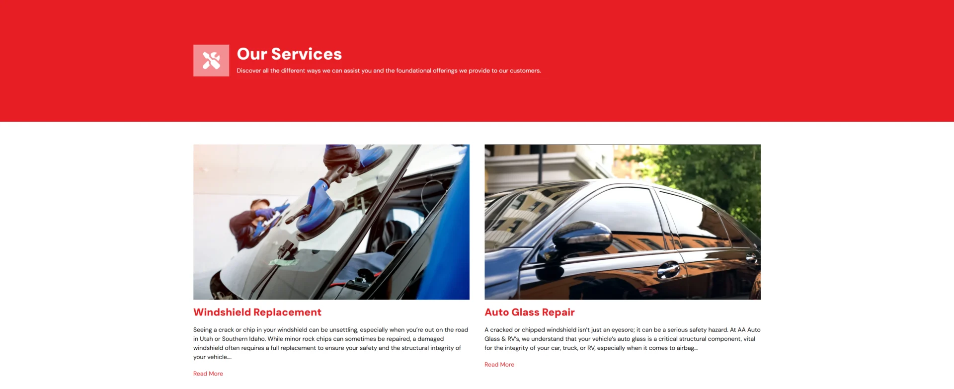 Auto glass repair and windshield replacement services