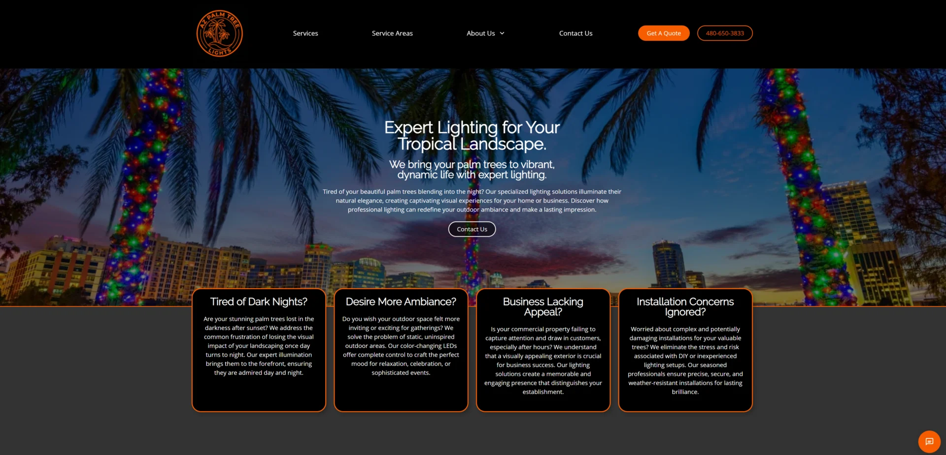 Scottsdale Palm Tree Lights Website Launched in Hours